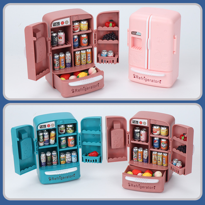 Kitchen Baking Cabinet - Милая имитационная миниатюрная мебель: двухдверный холодильник