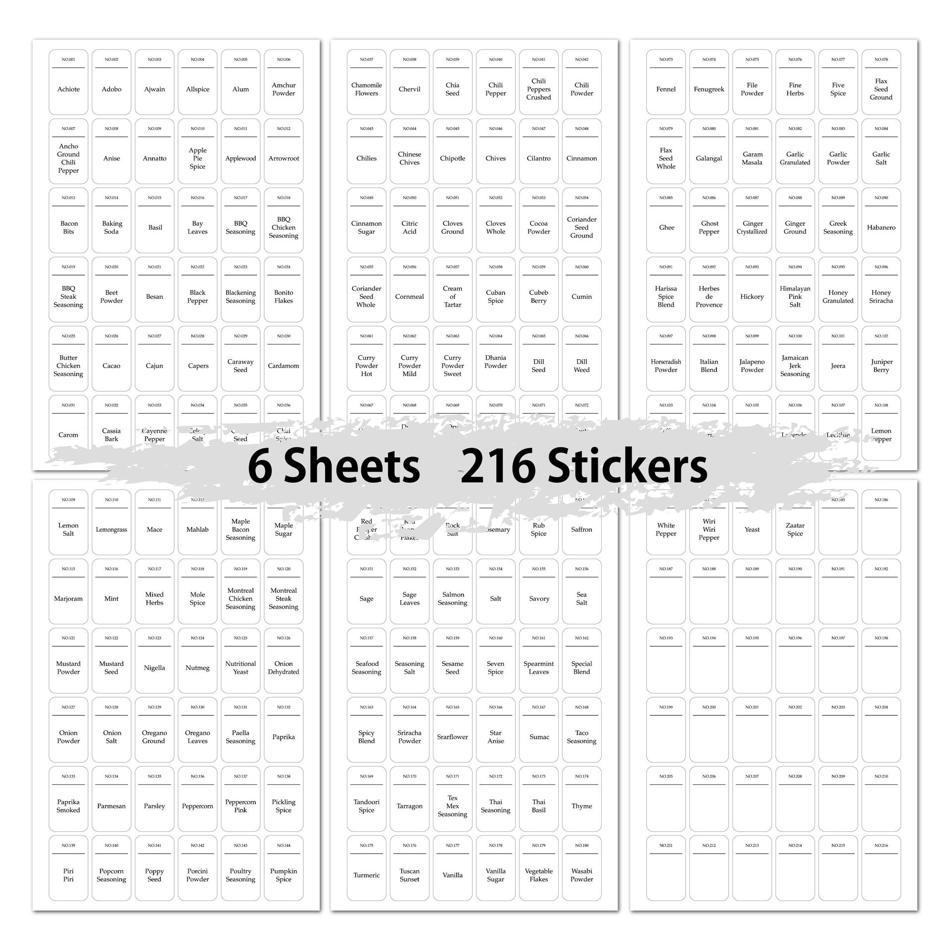 216 шт., кухонные этикетки для – обзор и цена Kitchen.Baking Labels