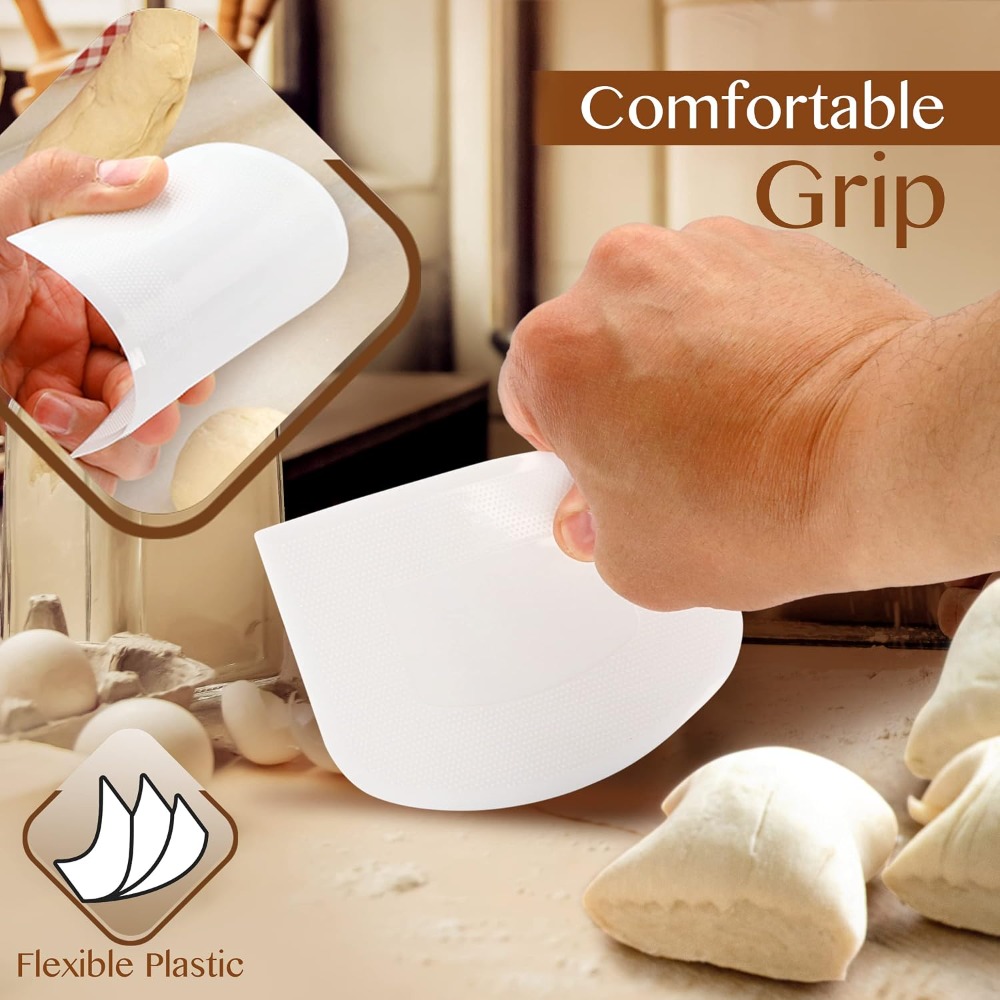 Гибкий пластиковый скребок для – обзор и цена Dough Scraper Curved