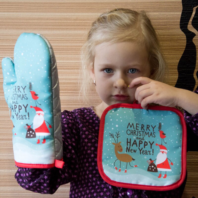 2 шт./компл., рождественские р – обзор и цена Kitchen Baking Gloves